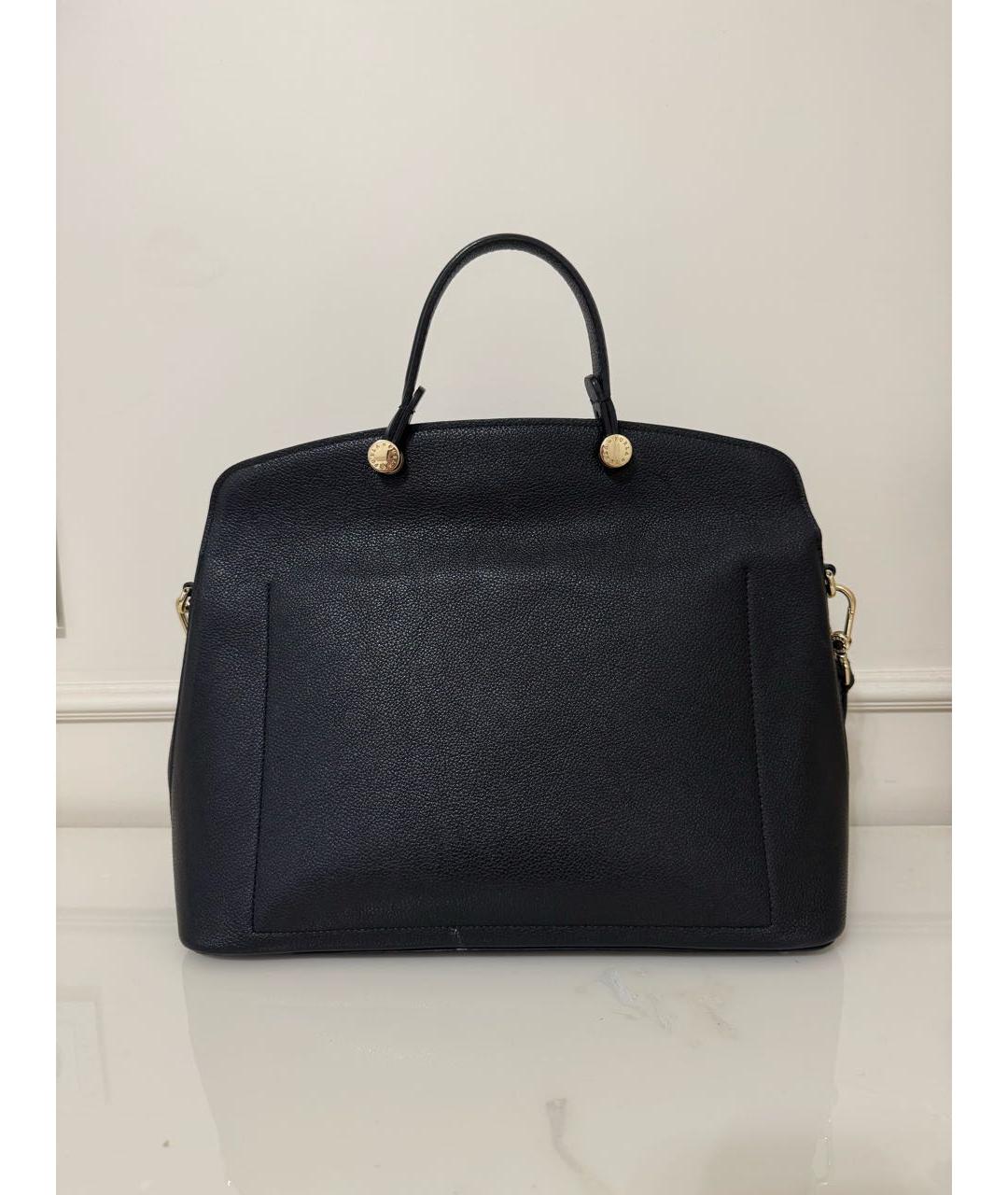 FURLA Черная кожаная сумка тоут, фото 8