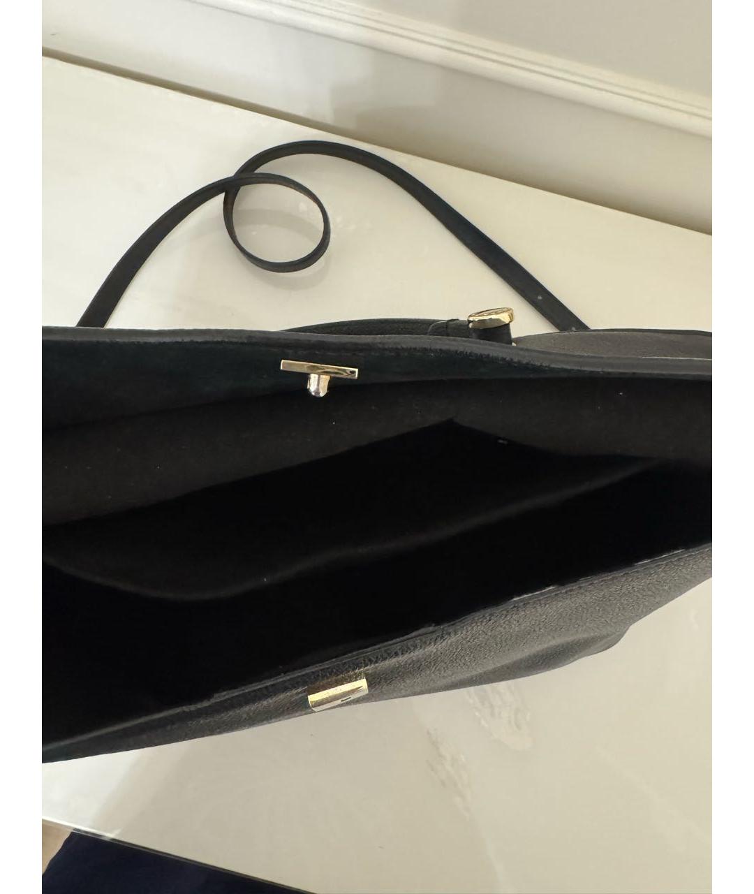 FURLA Черная кожаная сумка тоут, фото 3