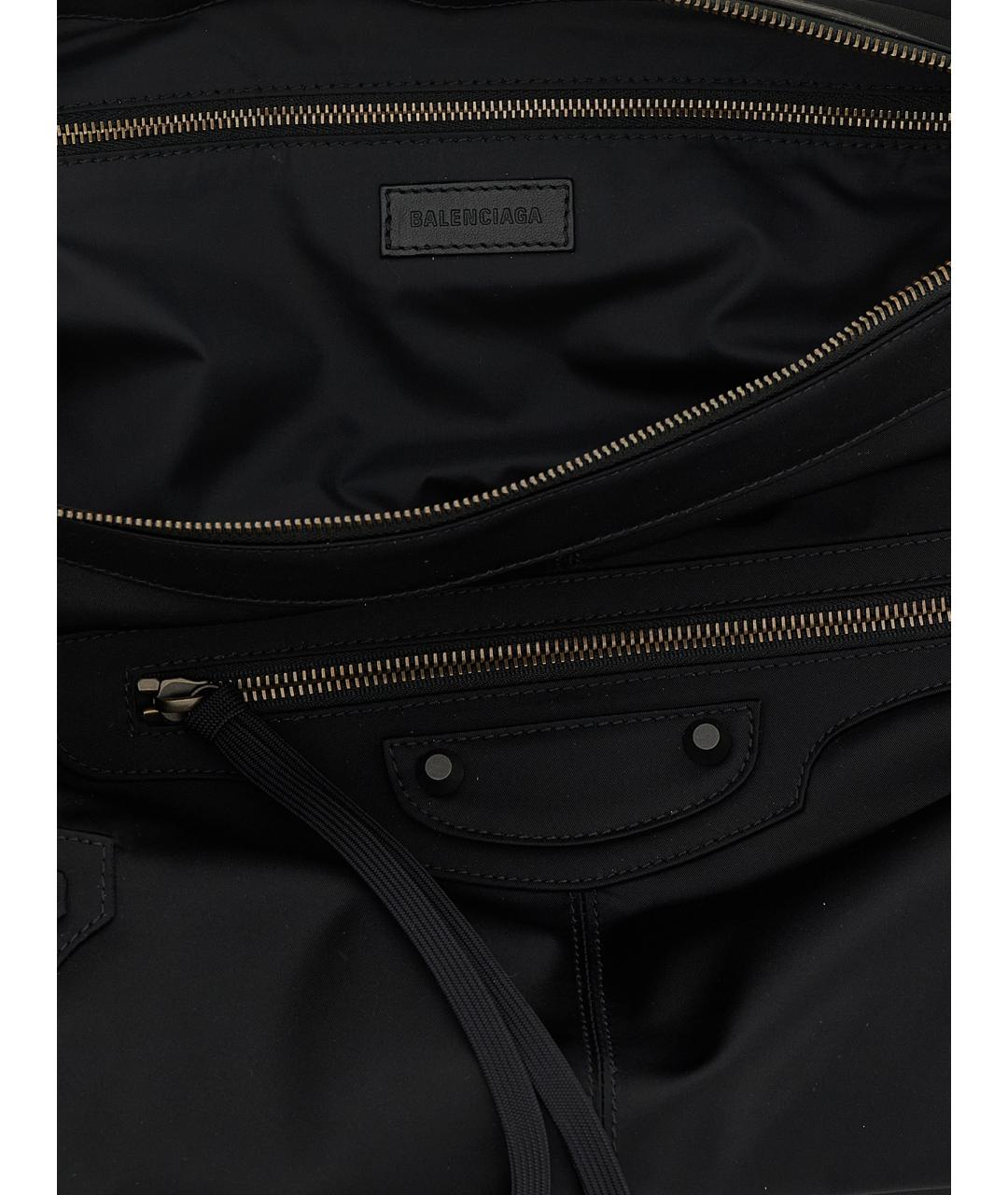 BALENCIAGA Черная тканевая сумка на плечо, фото 4