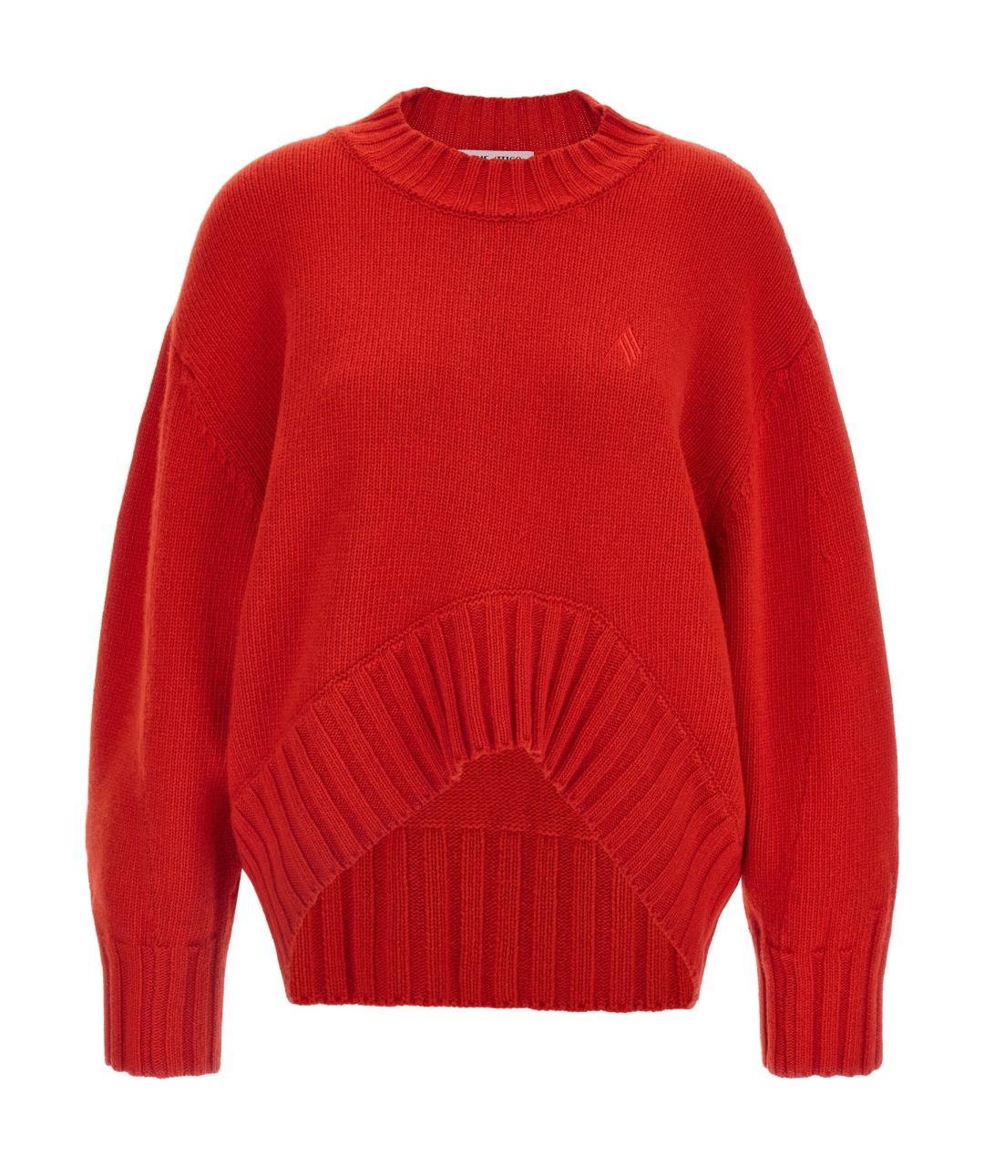 THE ATTICO Красный шерстяной кардиган, фото 1