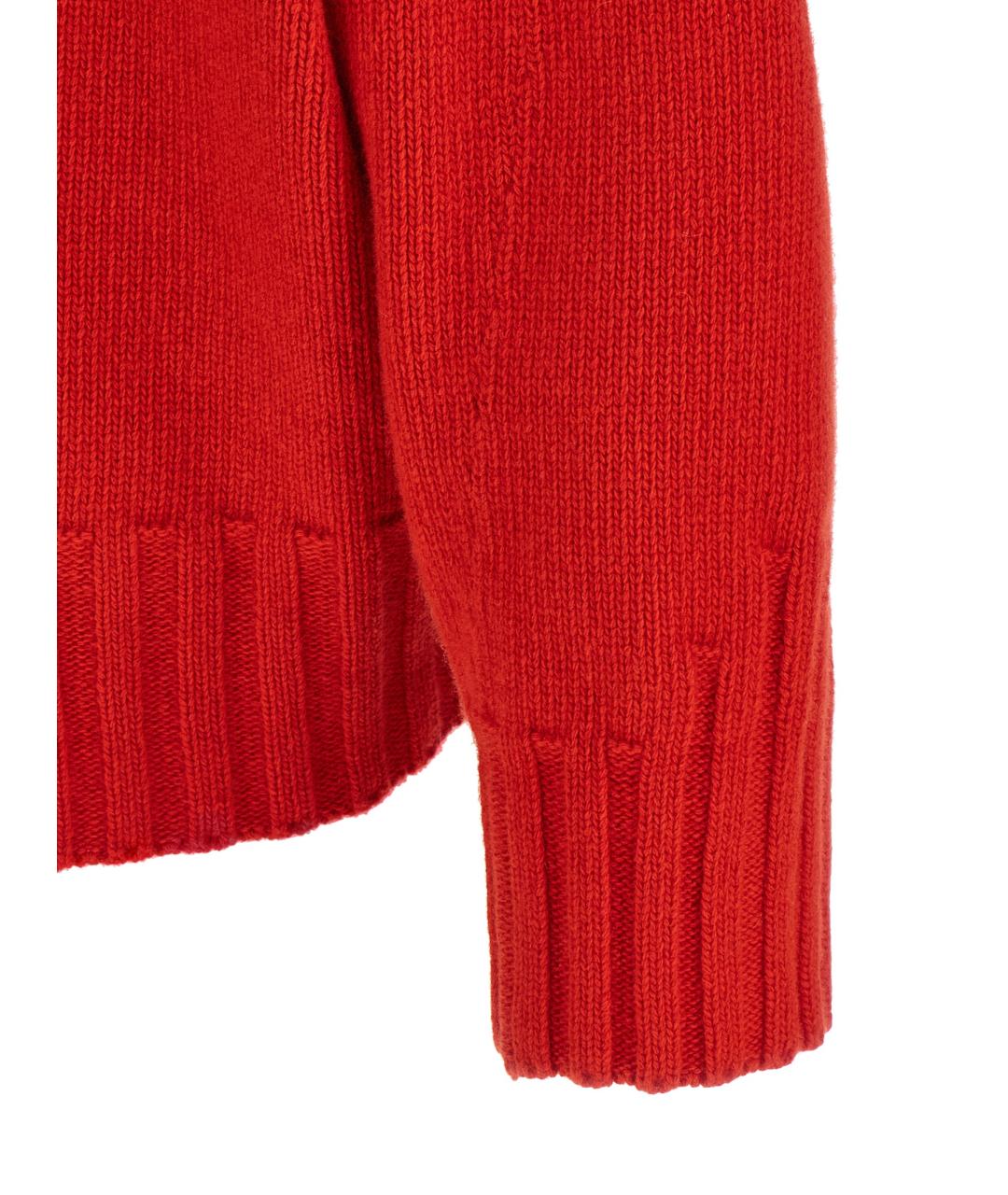 THE ATTICO Красный шерстяной кардиган, фото 4