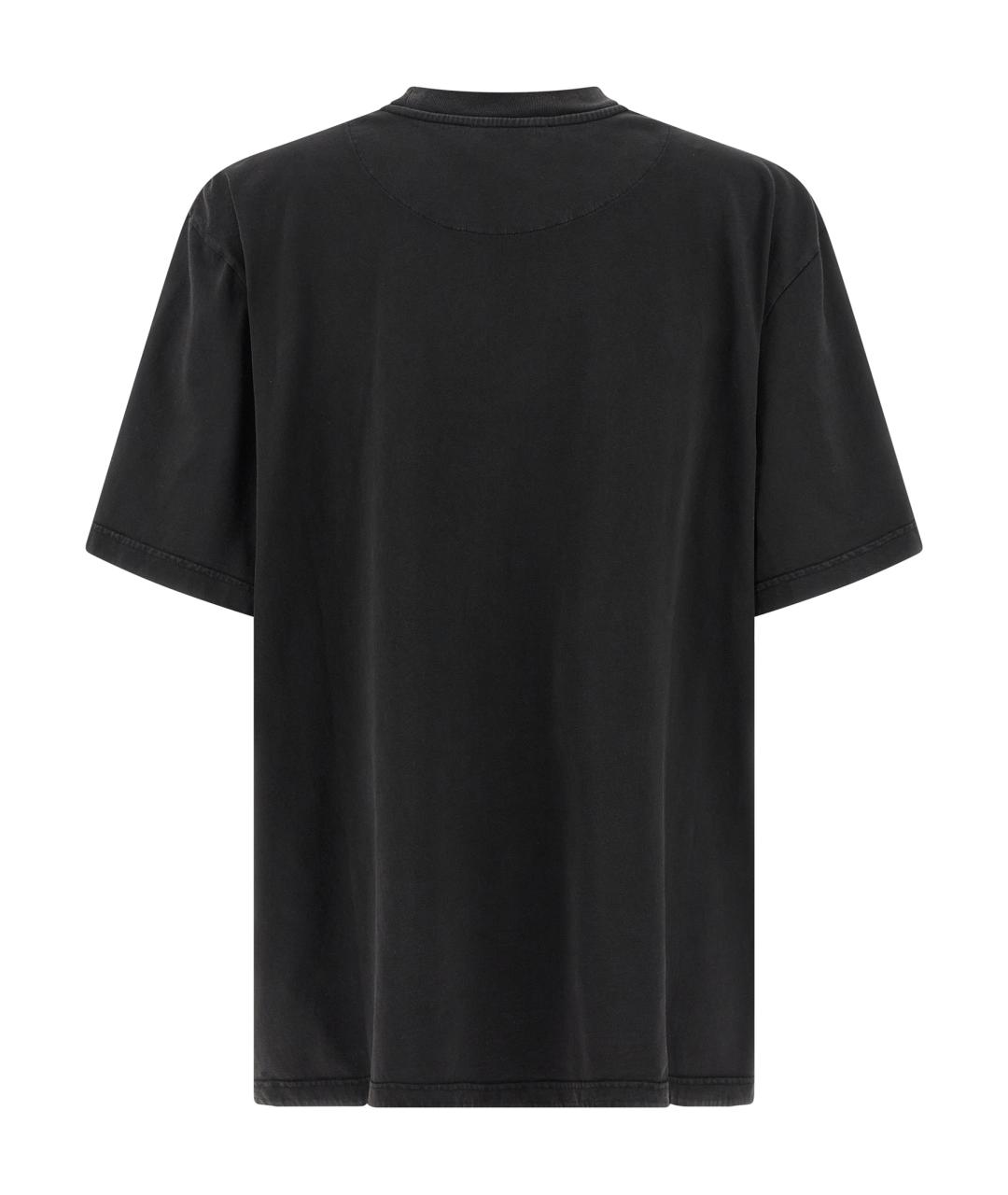 THE ATTICO Черная хлопковая футболка, фото 2
