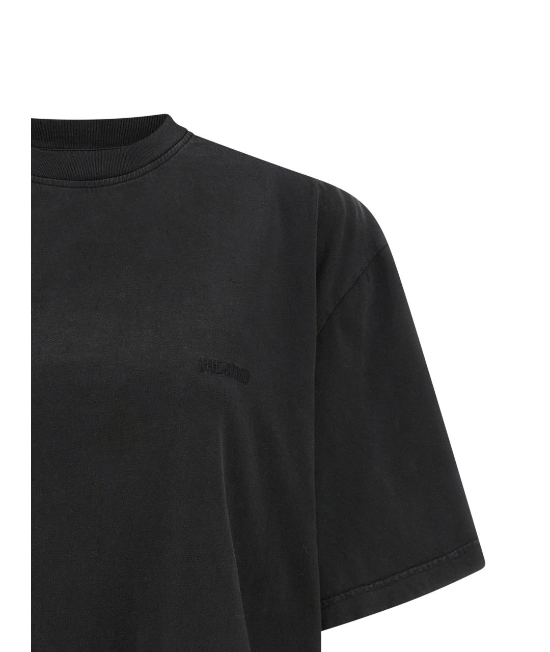 THE ATTICO Черная хлопковая футболка, фото 3