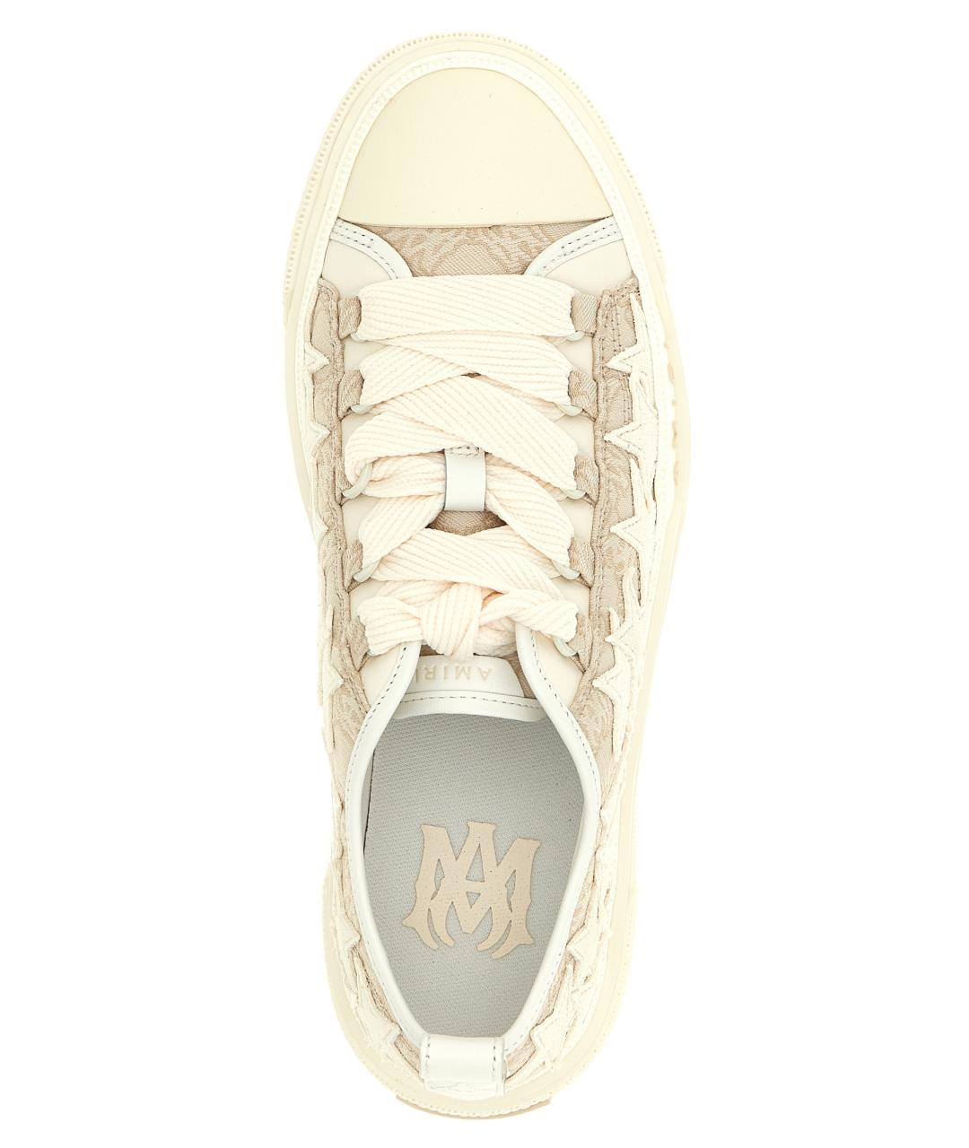 AMIRI Бежевые текстильные кроссовки, фото 4