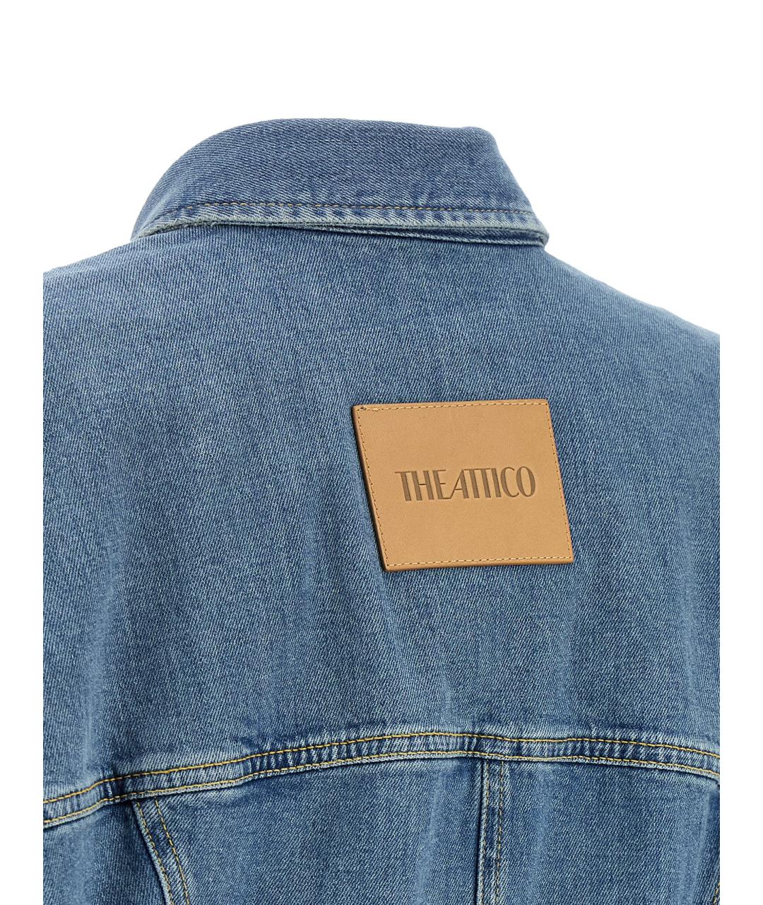 THE ATTICO Синее хлопковое повседневное платье, фото 5