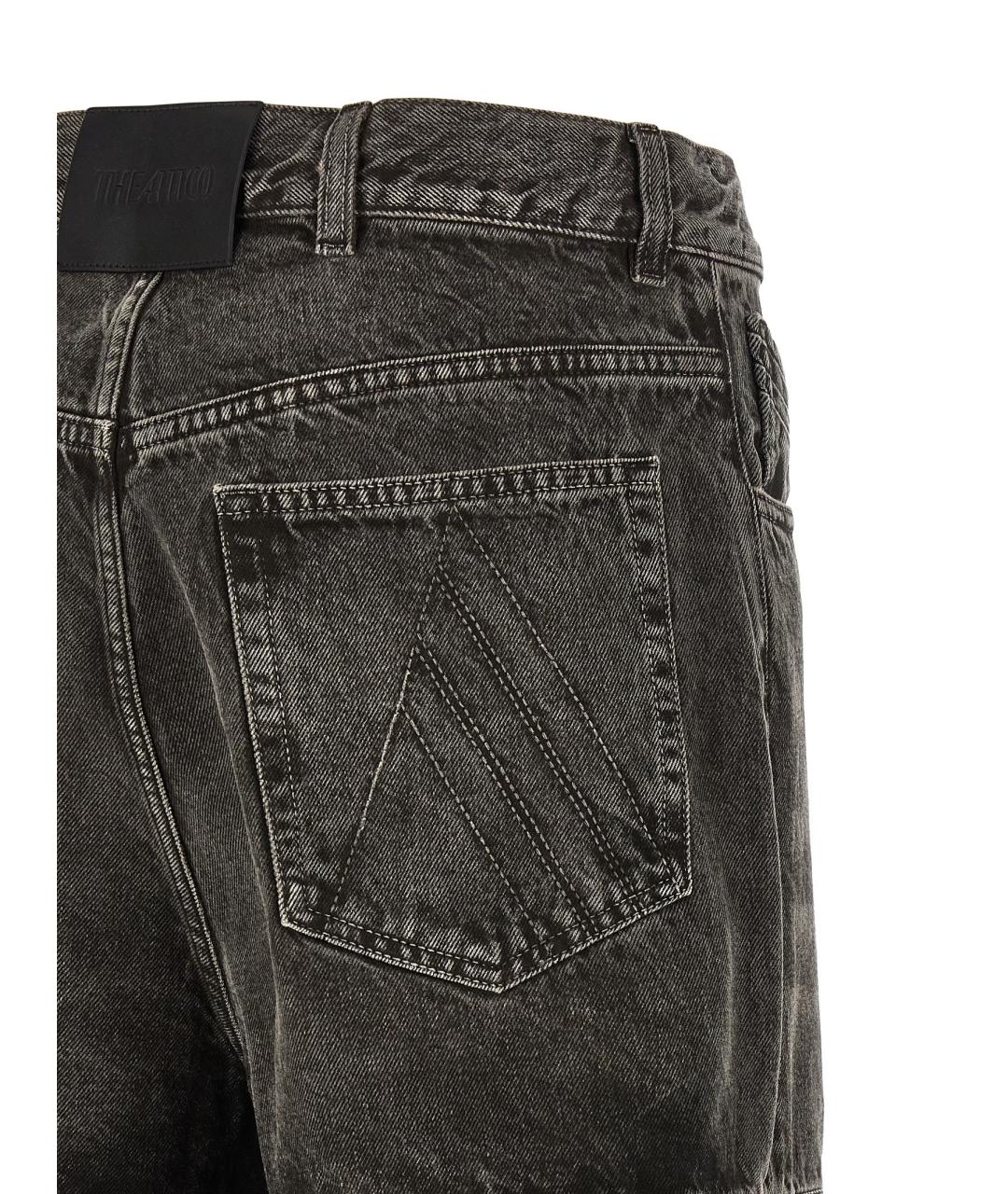 THE ATTICO Черные хлопковые джинсы клеш, фото 4