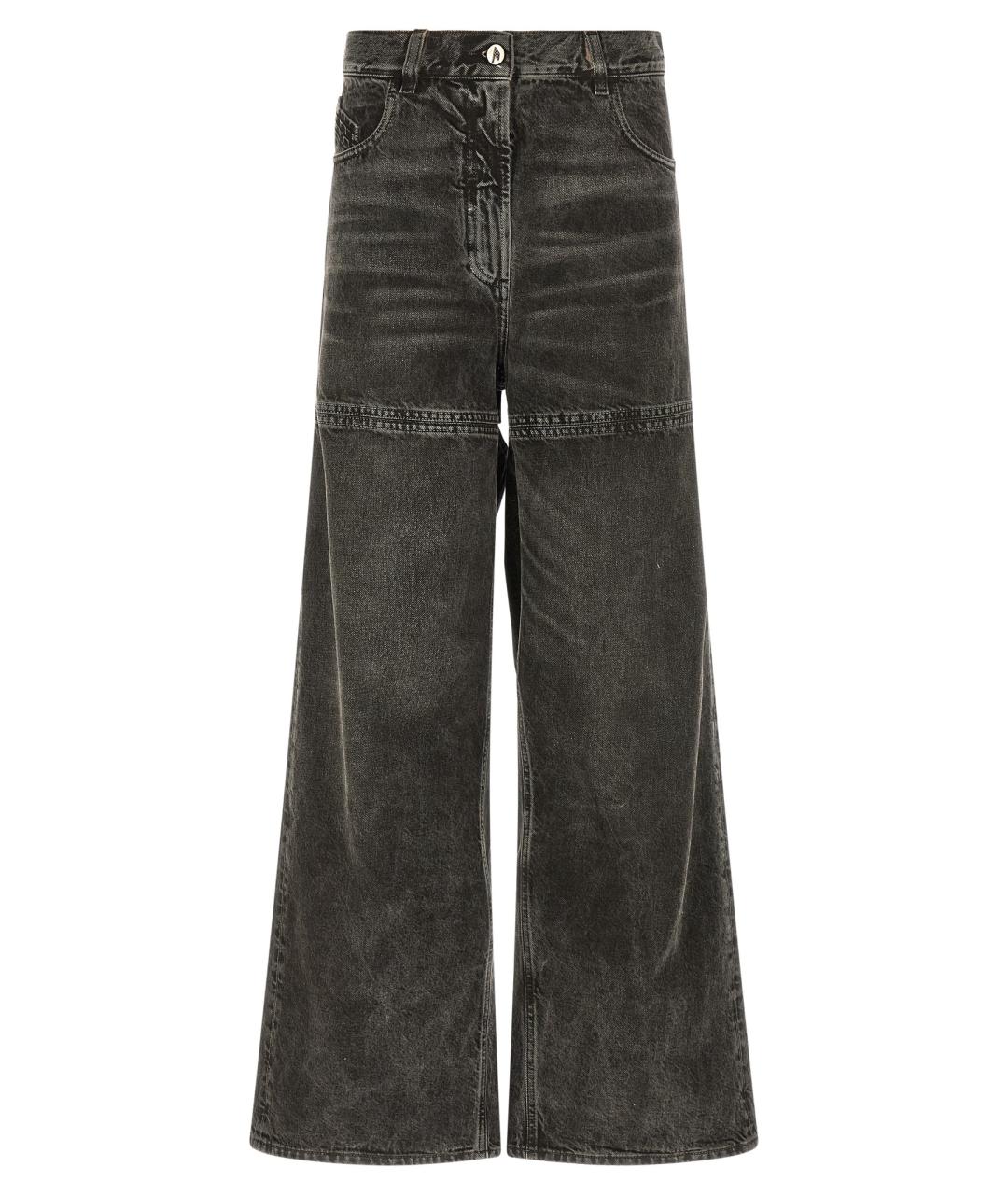 THE ATTICO Черные хлопковые джинсы клеш, фото 1