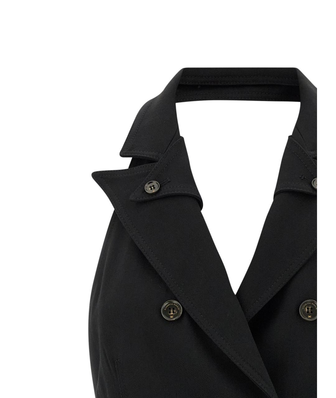 ELISABETTA FRANCHI Черное вискозное повседневное платье, фото 3