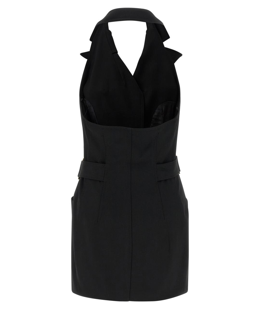 ELISABETTA FRANCHI Черное вискозное повседневное платье, фото 2