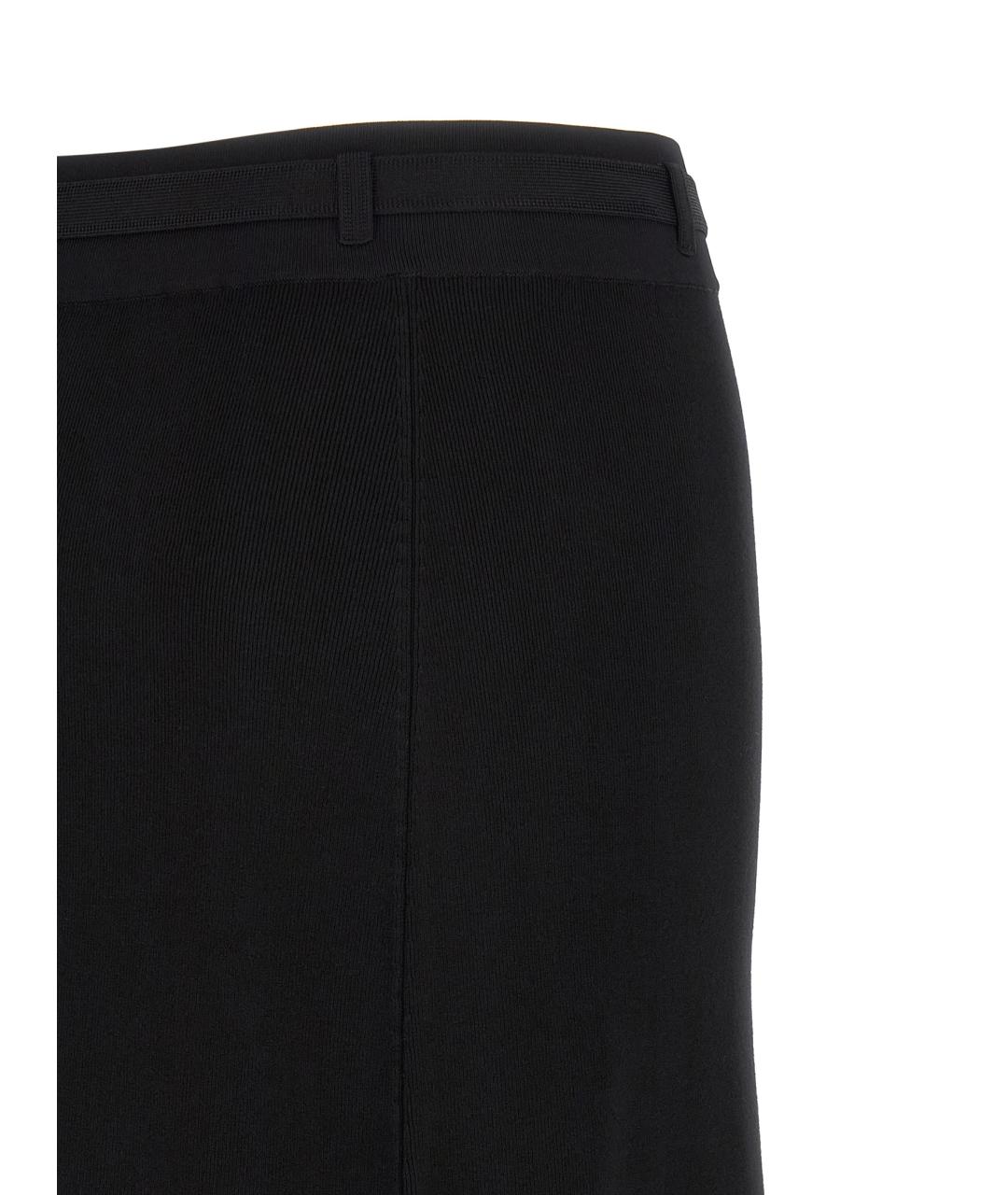 ELISABETTA FRANCHI Черная вискозная юбка миди, фото 5