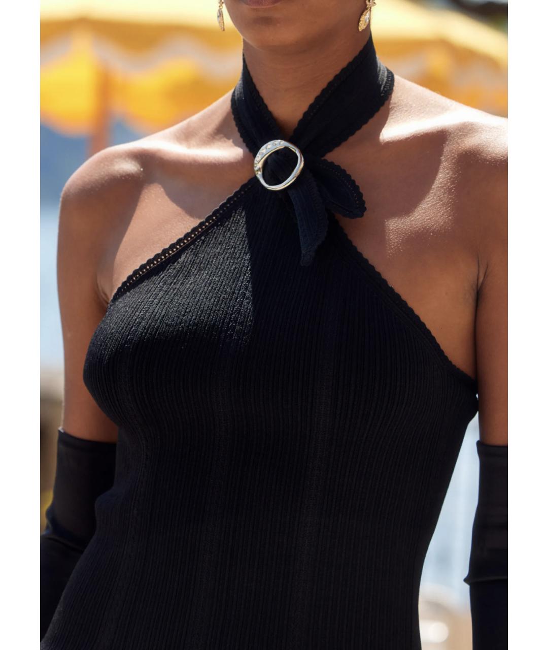 CHANEL Черное шелковое платье, фото 2