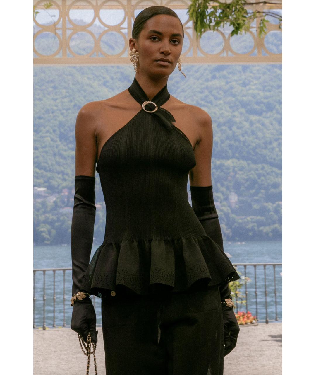 CHANEL Черное шелковое платье, фото 3