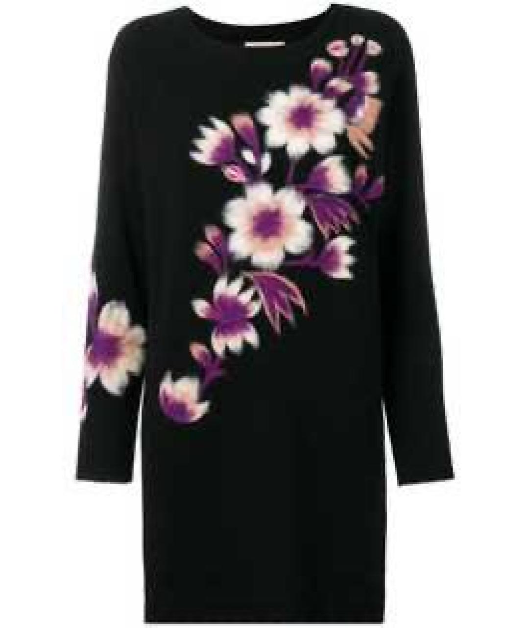 TWIN-SET Черное шерстяное повседневное платье, фото 1