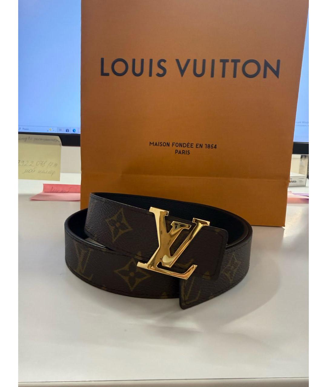 LOUIS VUITTON Коричневый ремень, фото 7