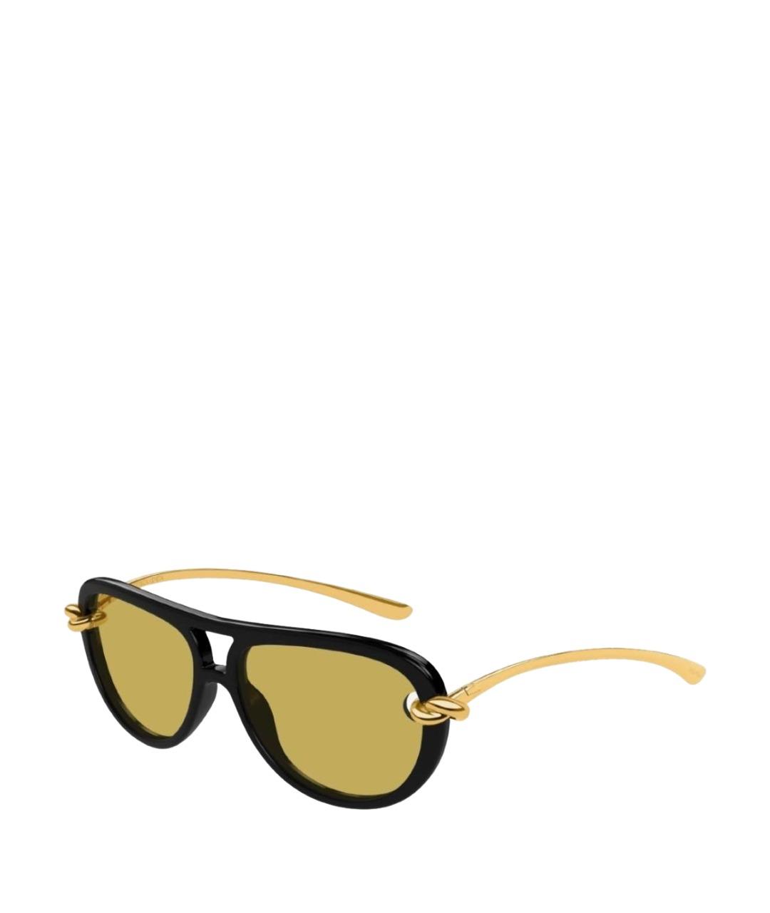 BOTTEGA VENETA Черные пластиковые солнцезащитные очки, фото 1