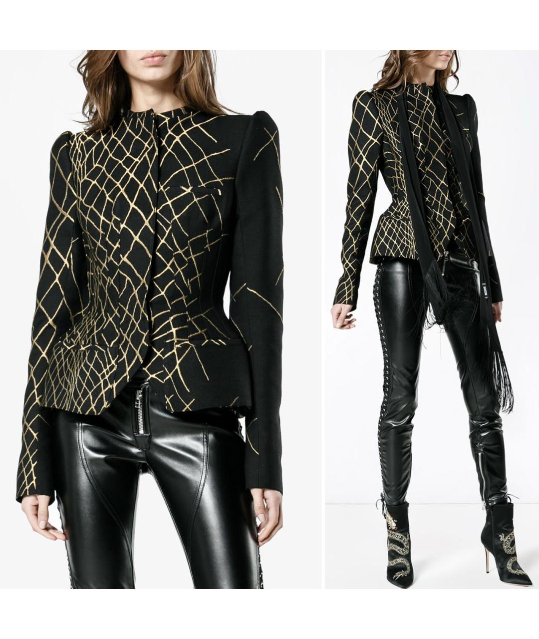 HAIDER ACKERMANN Черный шерстяной жакет/пиджак, фото 2