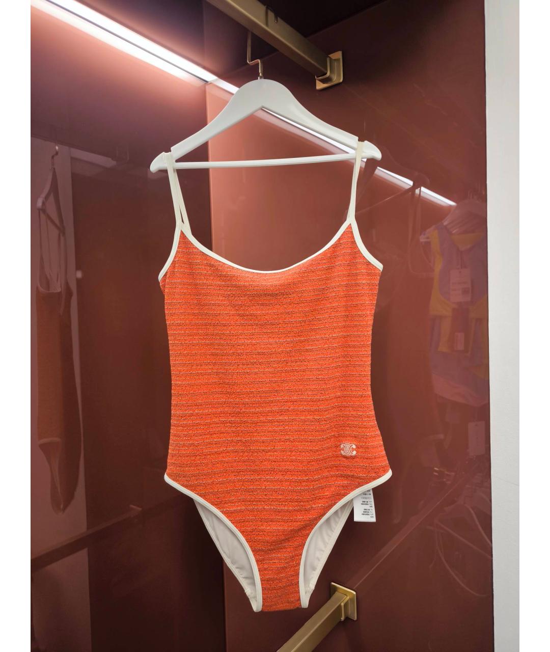 CELINE Оранжевый синтетический купальник, фото 3