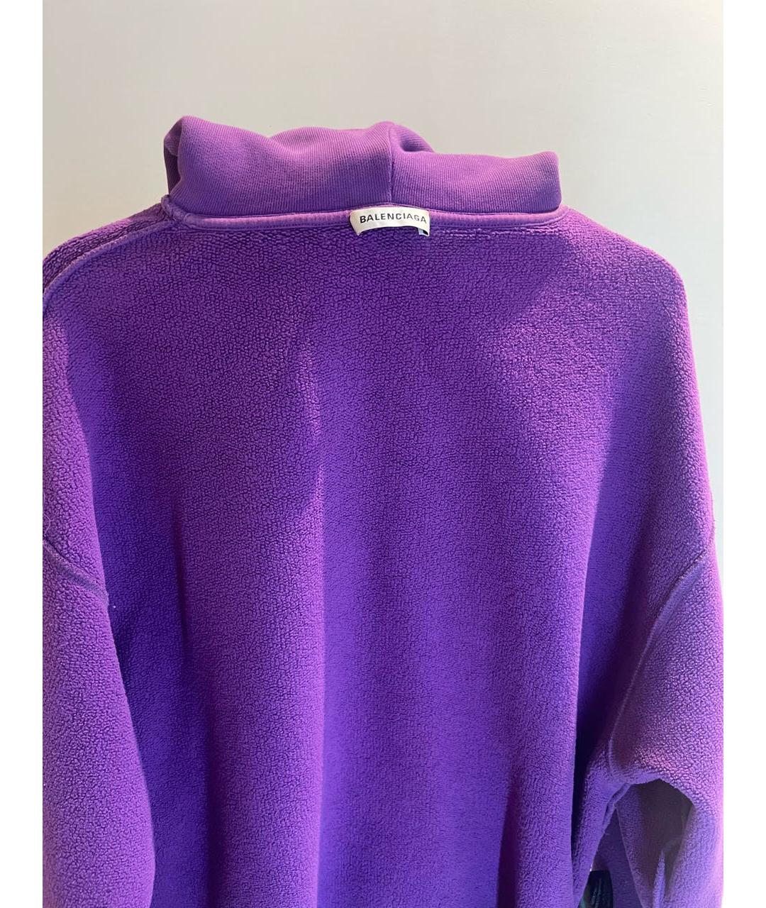 BALENCIAGA Фиолетовый хлопковый джемпер / свитер, фото 3