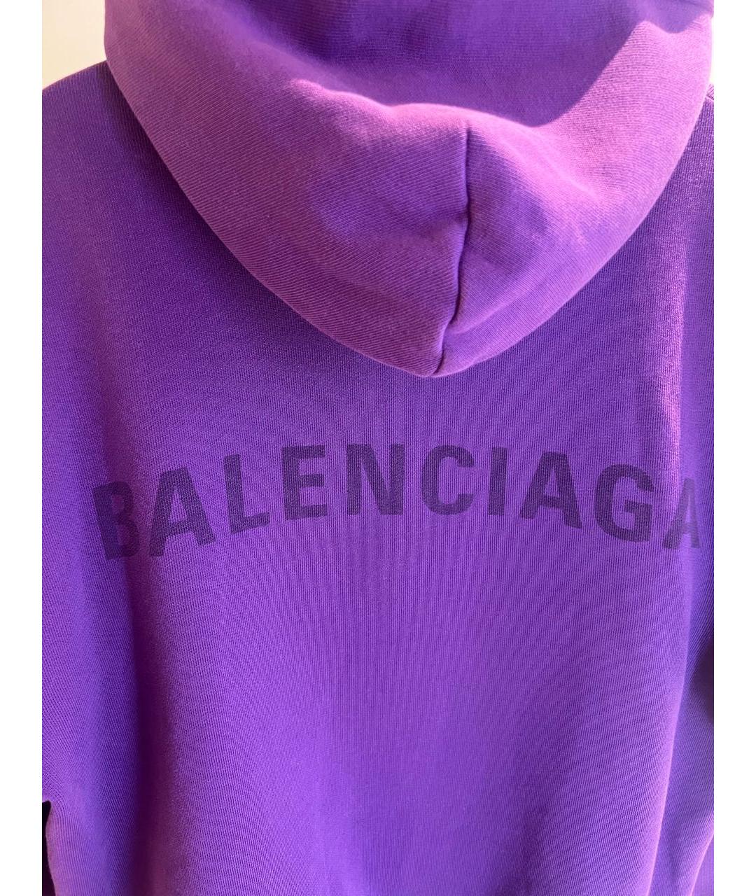 BALENCIAGA Фиолетовый хлопковый джемпер / свитер, фото 4