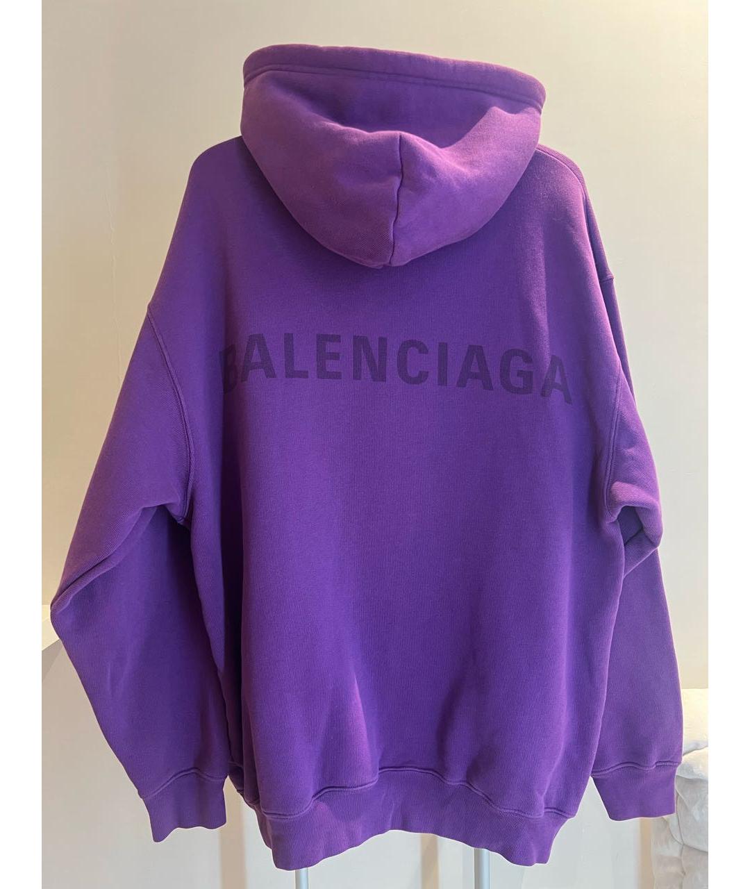 BALENCIAGA Фиолетовый хлопковый джемпер / свитер, фото 2