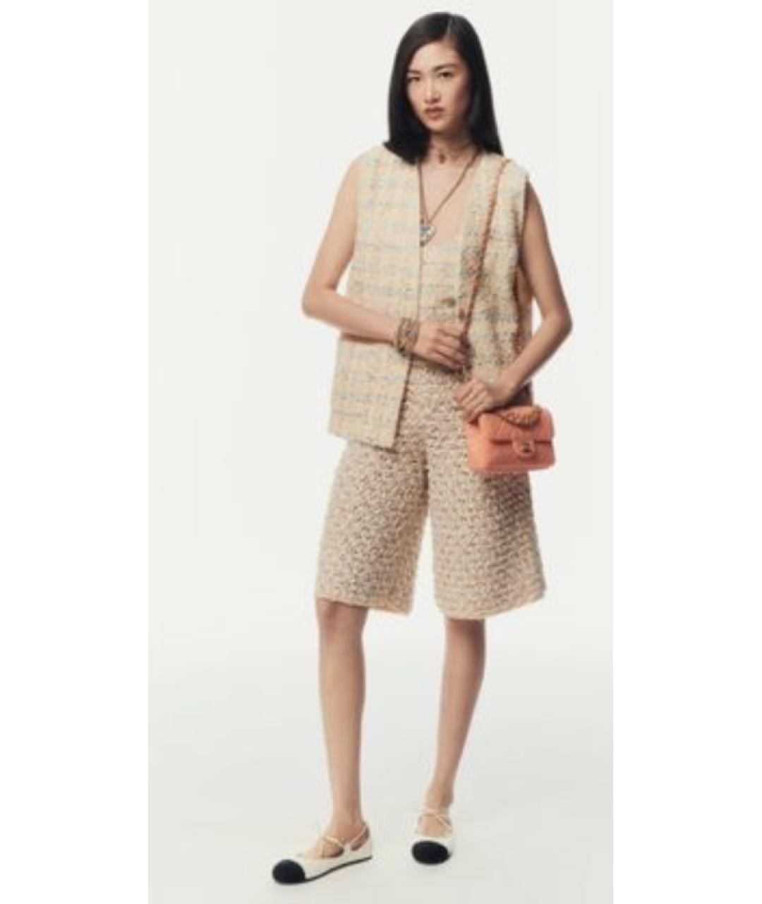 CHANEL Желтые хлопковые шорты, фото 4