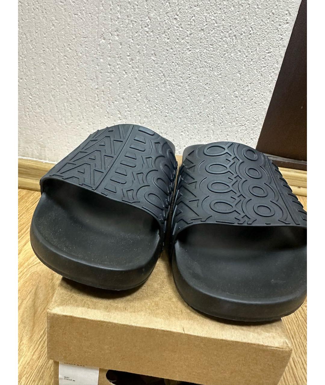 MARC JACOBS Черные резиновые шлепанцы, фото 2