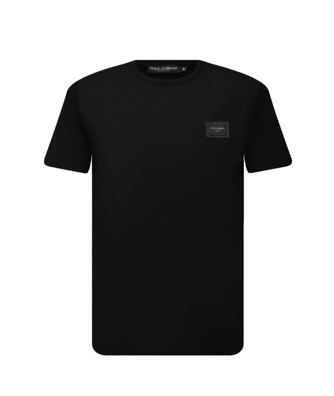 DOLCE&GABBANA Черная хлопковая футболка, фото 9