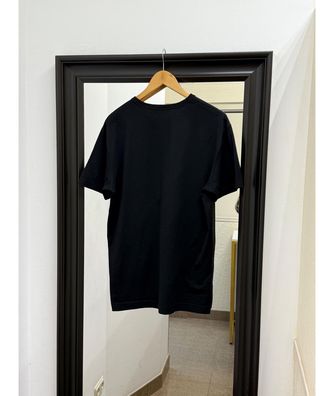 DOLCE&GABBANA Черная хлопковая футболка, фото 3