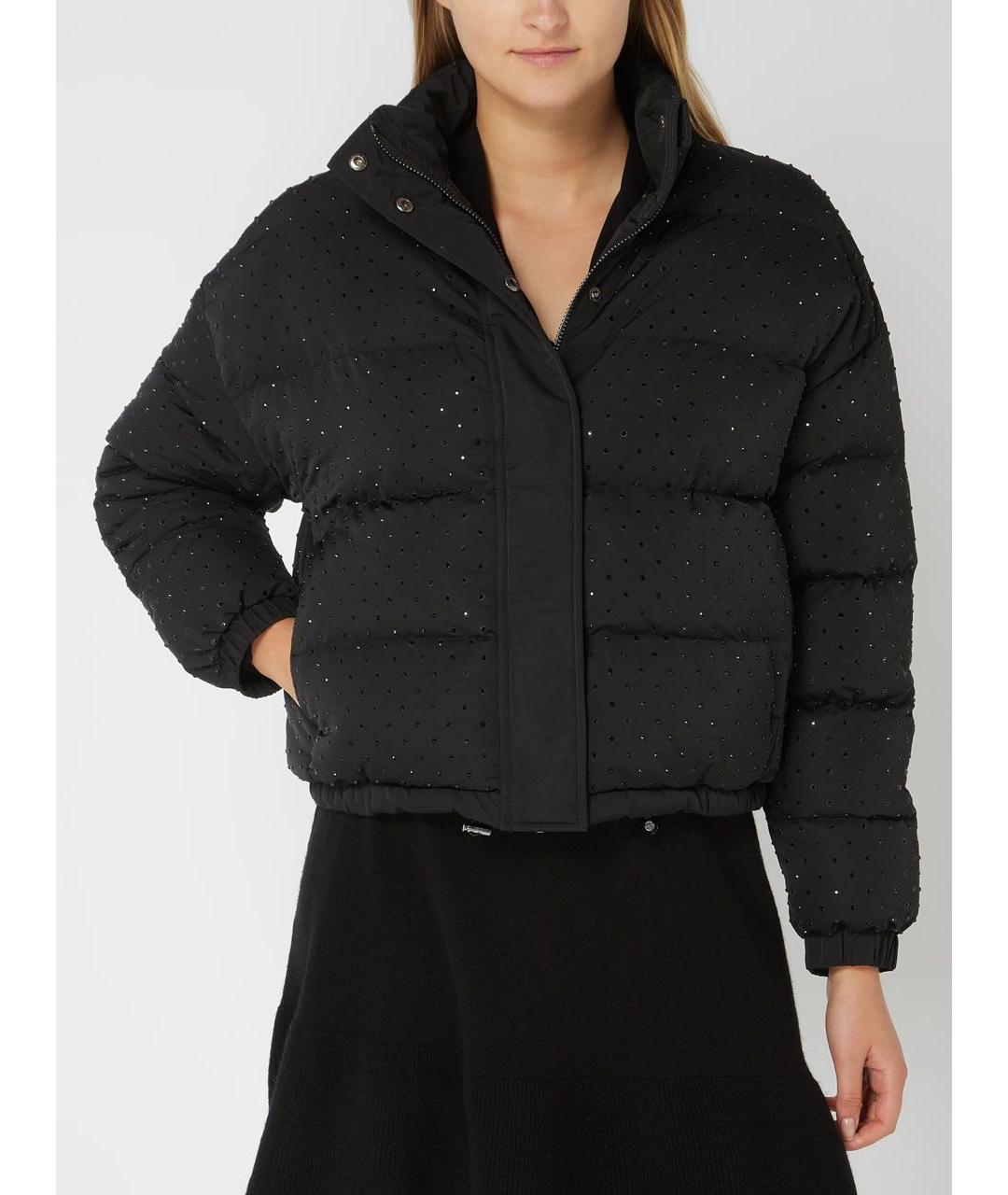 TWIN-SET Черный полиэстеровый пуховик, фото 3