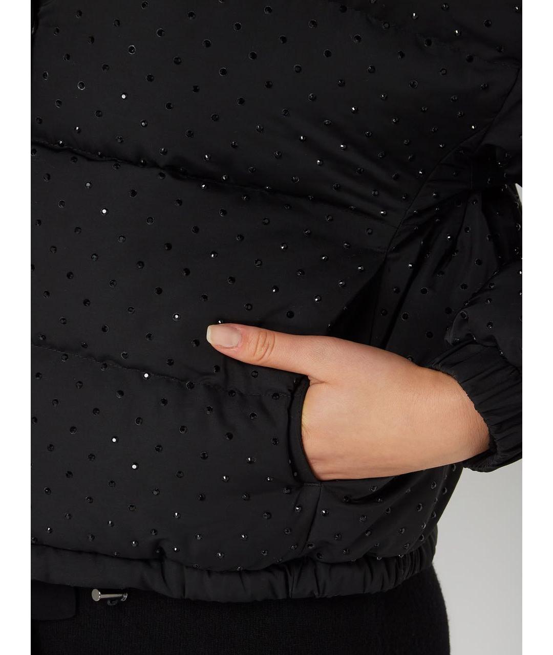 TWIN-SET Черный полиэстеровый пуховик, фото 5