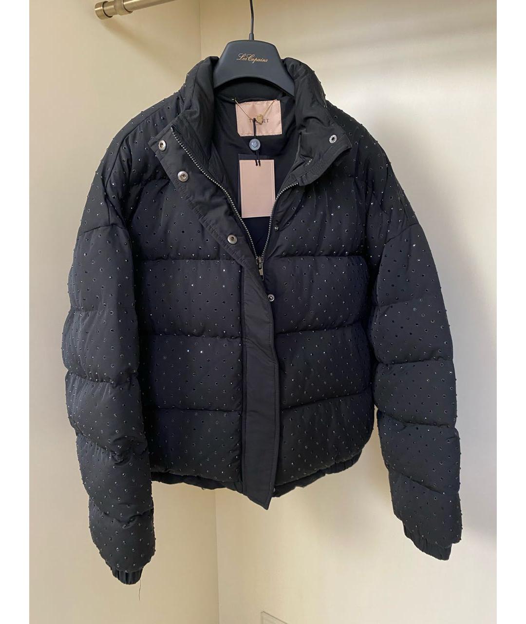 TWIN-SET Черный полиэстеровый пуховик, фото 6