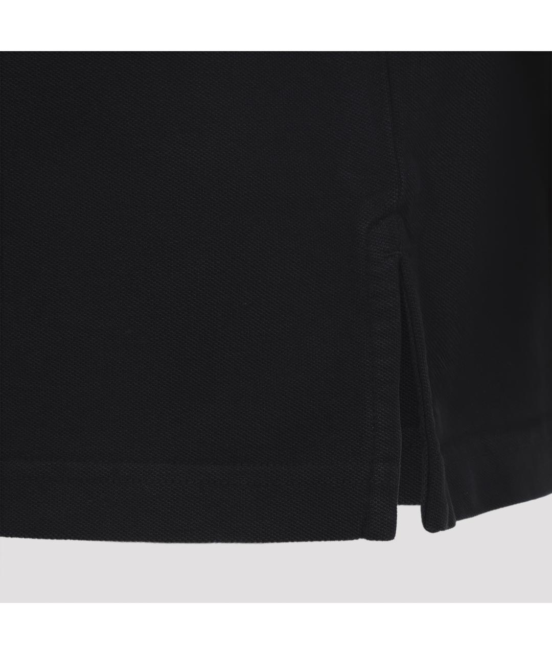 STUDIO NICHOLSON Черное хлопковое поло с коротким рукавом, фото 5