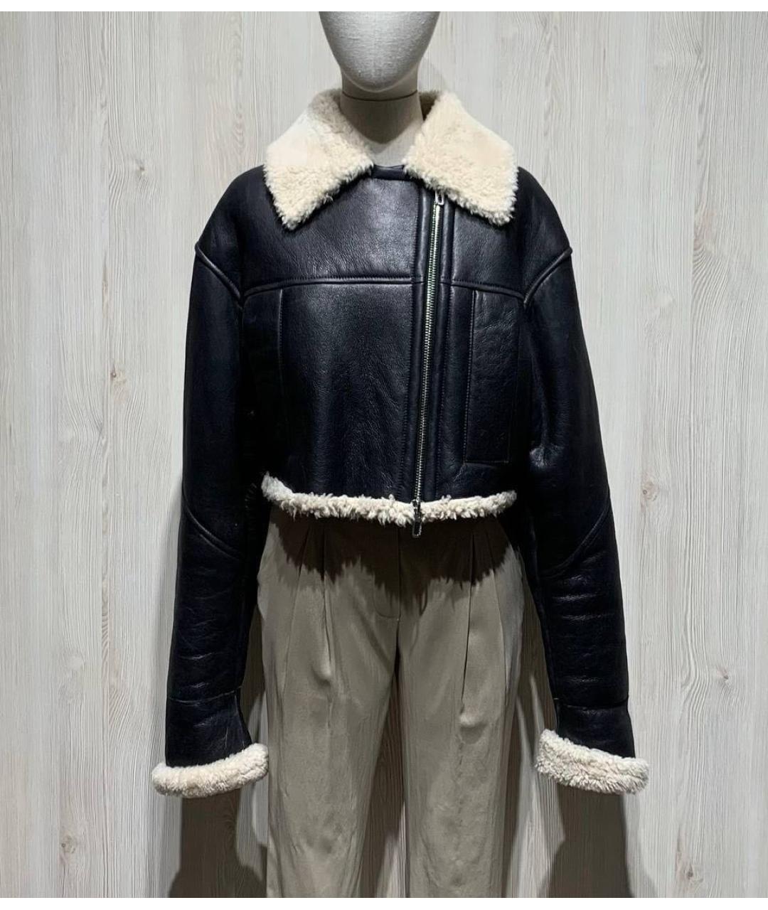 DROME Черная дубленка, фото 9