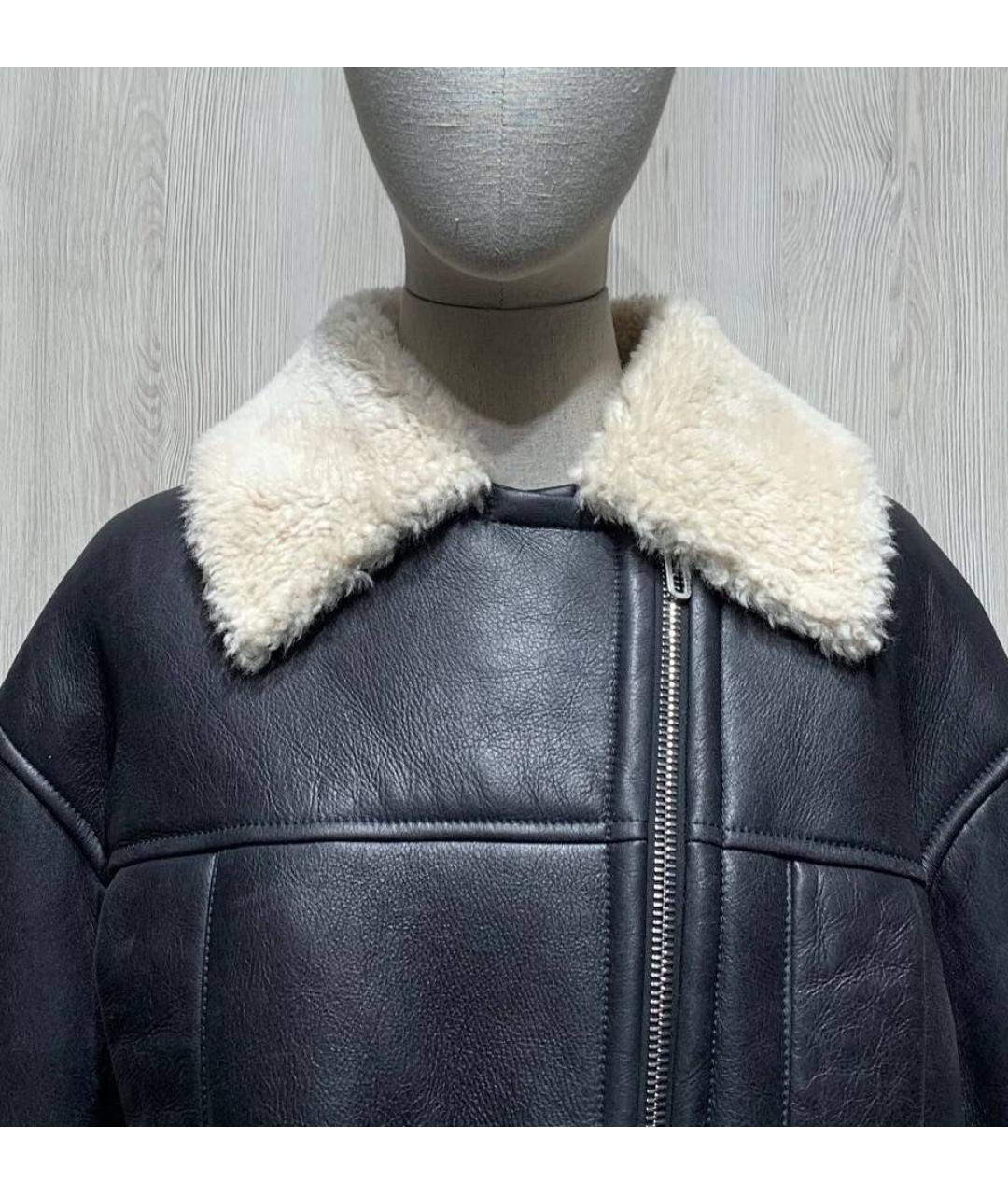 DROME Черная дубленка, фото 4