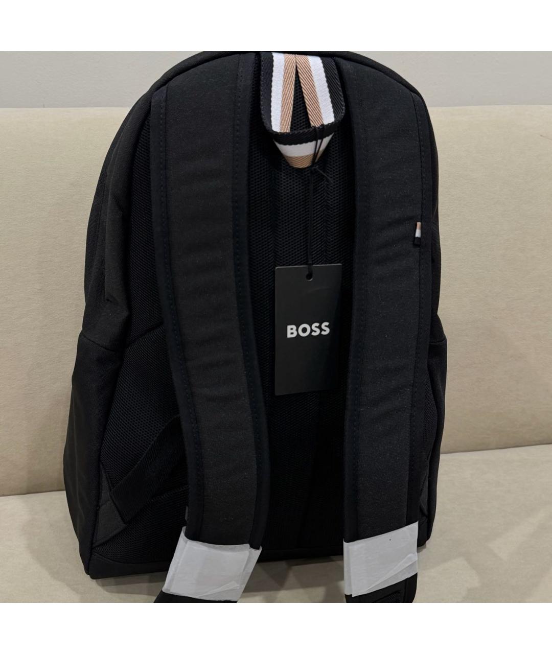 HUGO BOSS Черный тканевый рюкзак, фото 3