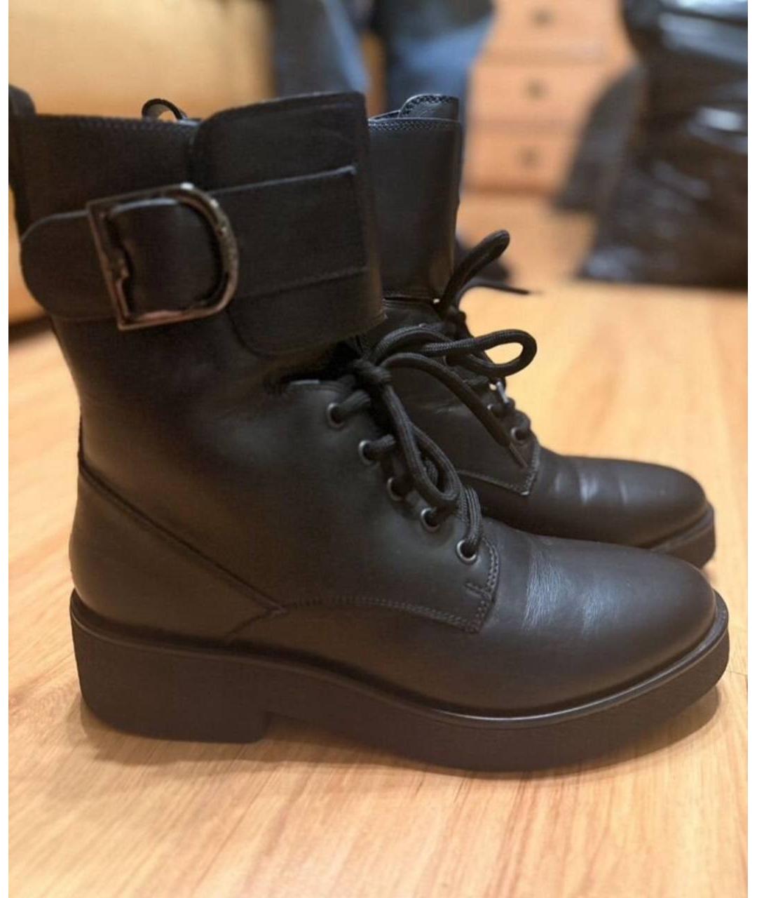 FURLA Черные кожаные ботинки, фото 5