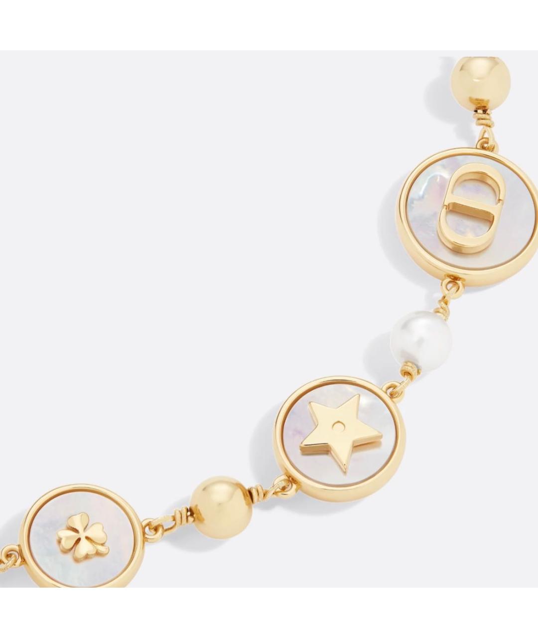 CHRISTIAN DIOR Золотой металлический браслет, фото 2