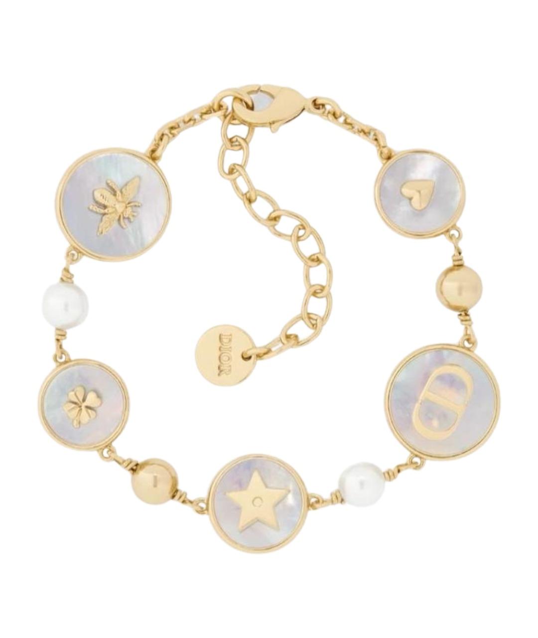 CHRISTIAN DIOR Золотой металлический браслет, фото 1