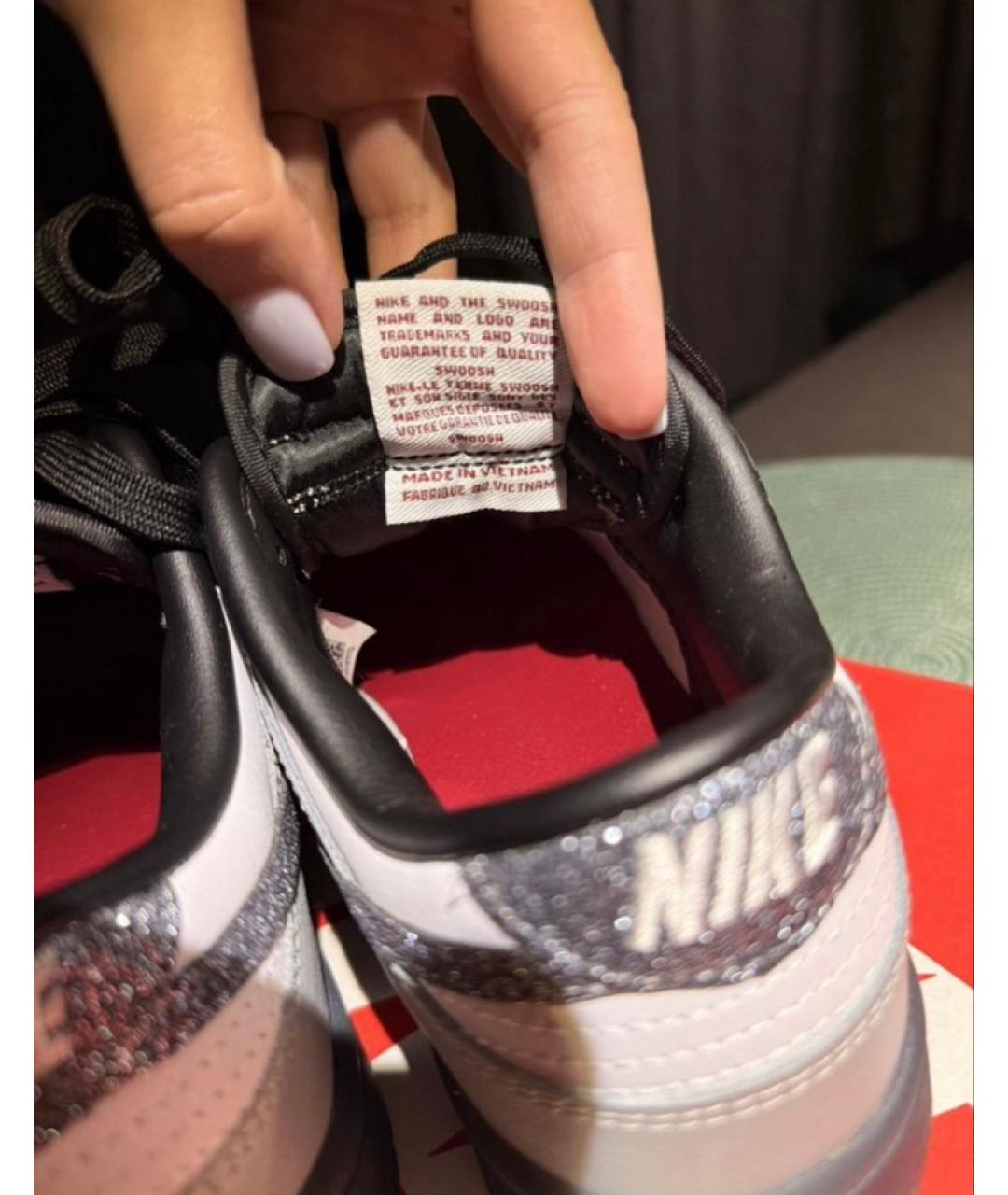 NIKE Серые кожаные кроссовки, фото 6