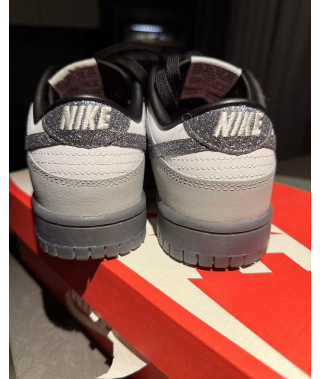 NIKE Серые кожаные кроссовки, фото 7