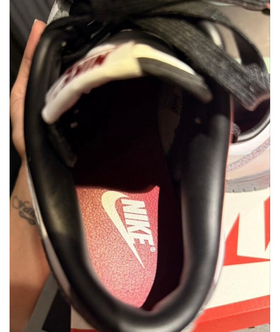 NIKE Серые кожаные кроссовки, фото 8