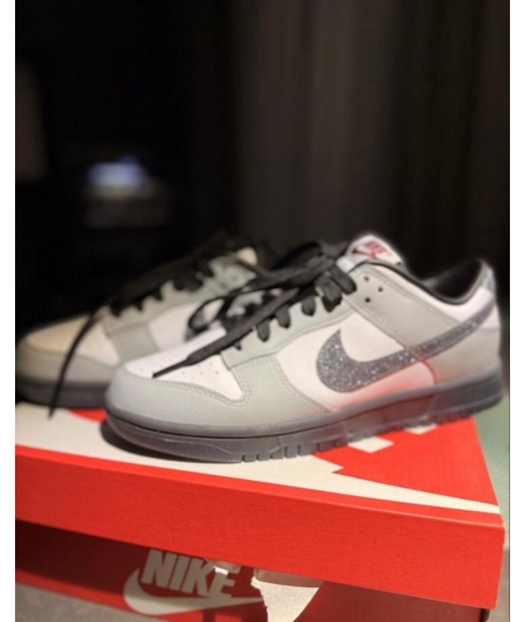 NIKE Серые кожаные кроссовки, фото 3