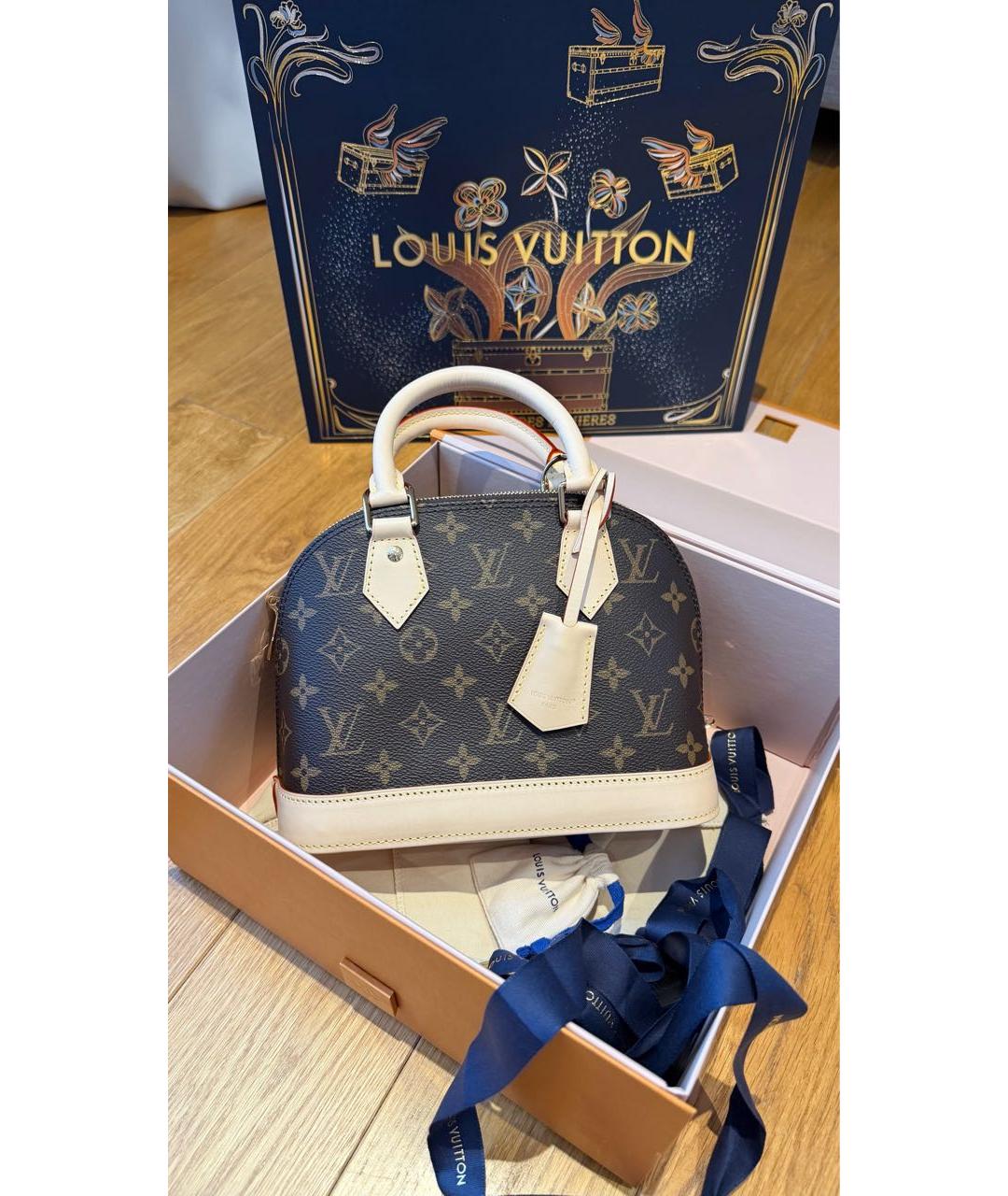 LOUIS VUITTON Коричневая сумка с короткими ручками, фото 2