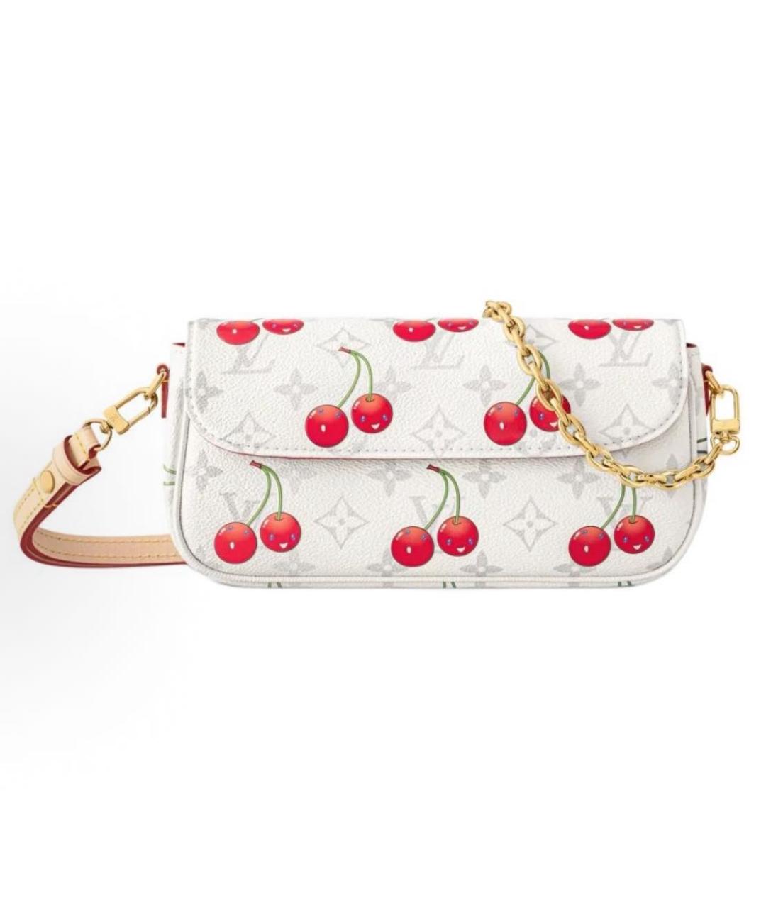 LOUIS VUITTON Белая кожаная сумка через плечо, фото 5