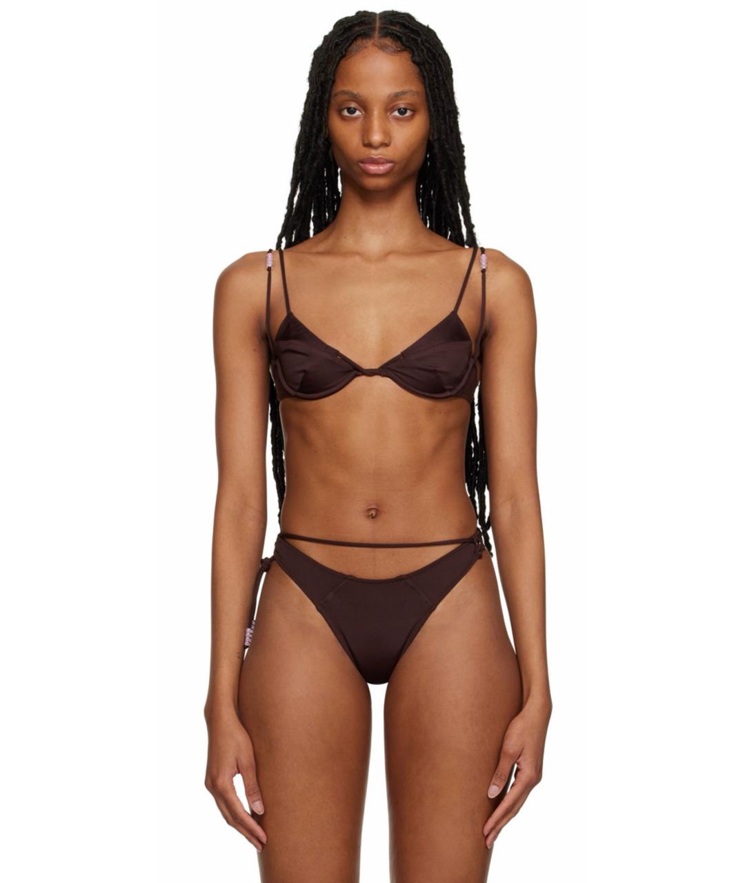 JACQUEMUS Коричневый купальник, фото 6