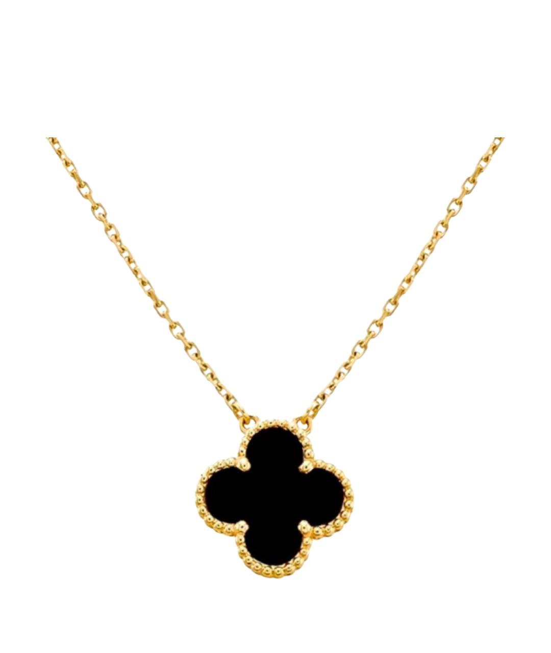 VAN CLEEF & ARPELS Черная цепочка/подвеска из желтого золота, фото 1