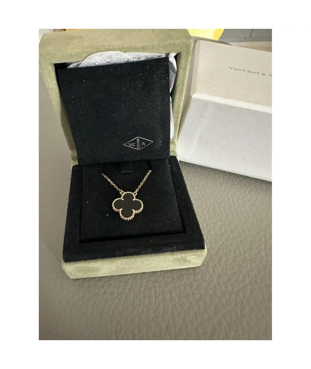 VAN CLEEF & ARPELS Черная цепочка/подвеска из желтого золота, фото 2