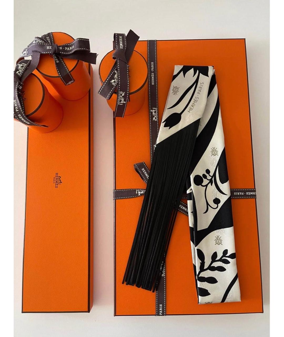 HERMES Белый шелковый платок, фото 4