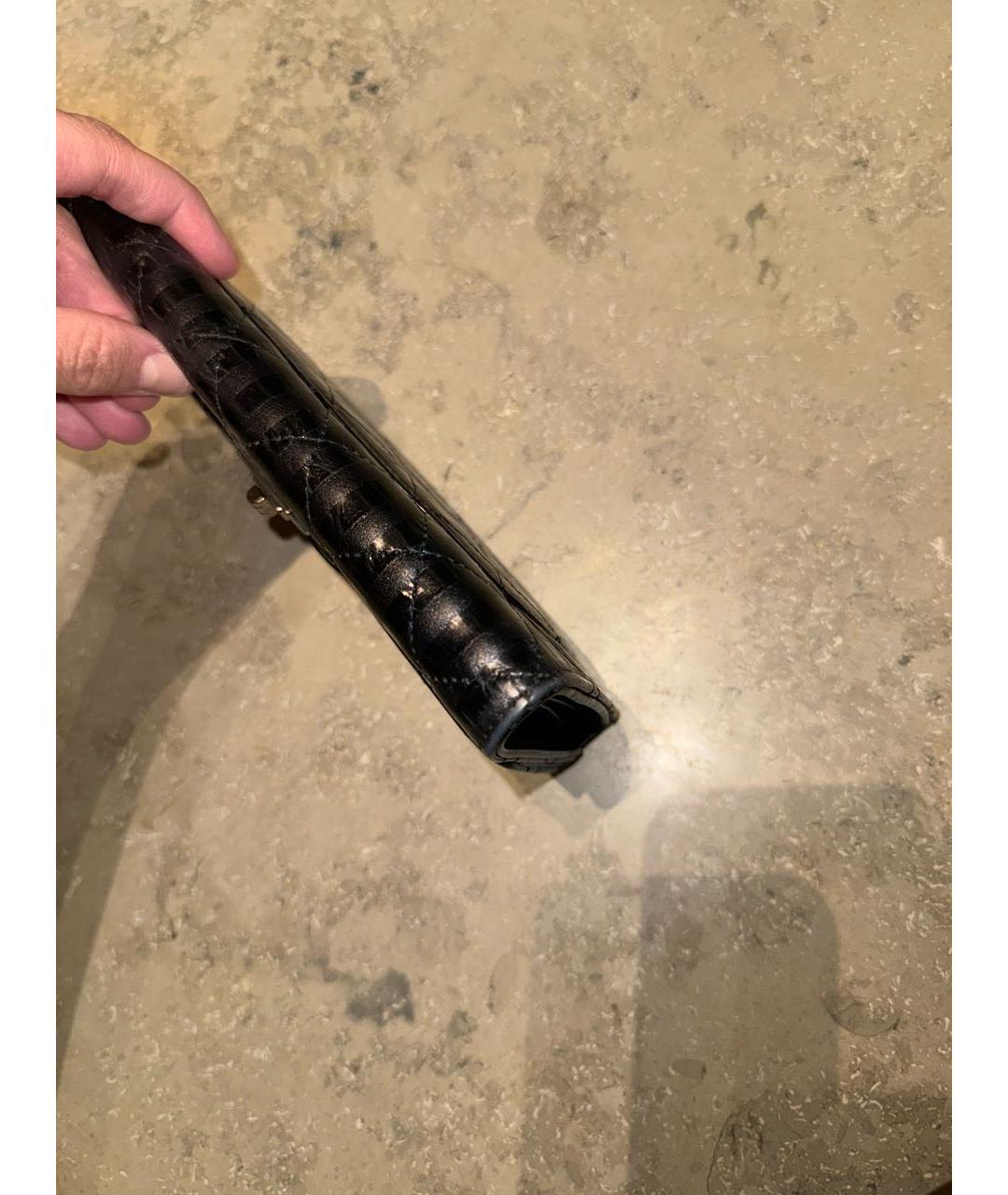 CHANEL Черный кожаный кошелек, фото 4