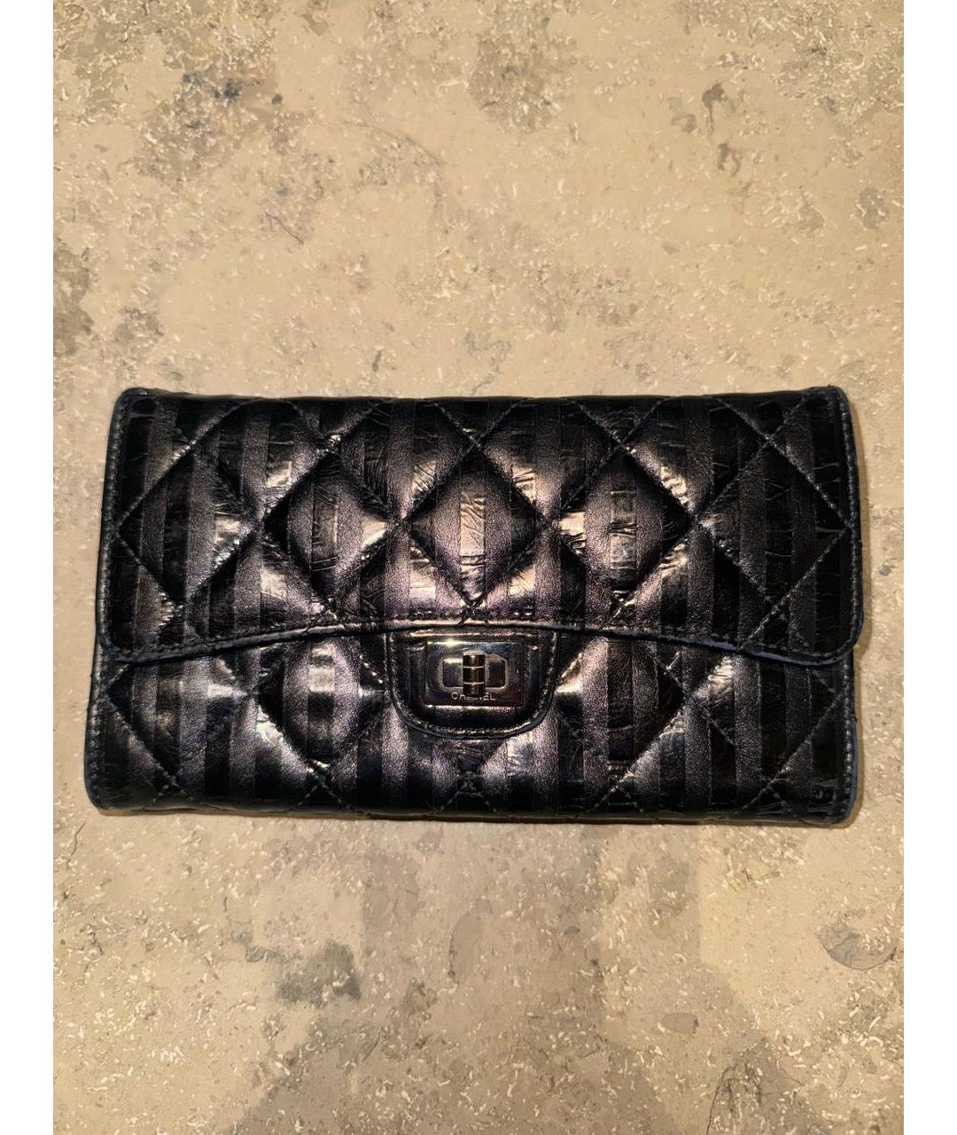 CHANEL Черный кожаный кошелек, фото 7